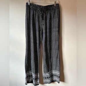 Cynthia Rowley Black and White Patterned Pants